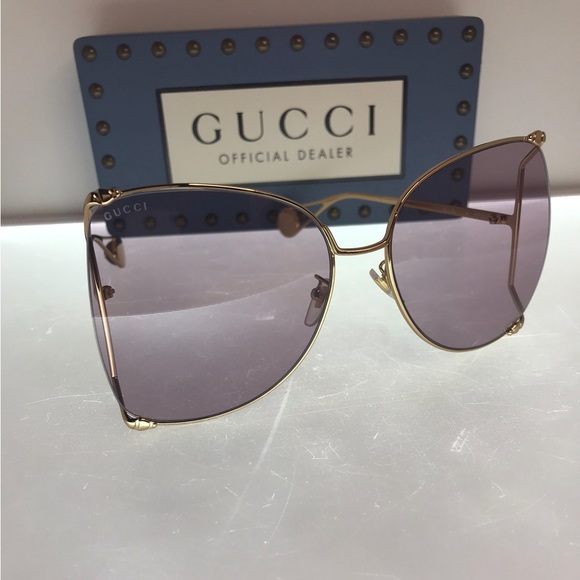 Gucci GG0252S 013 63 Oversize Butterfly Ladies Sunglasses - Picture 4 of 16